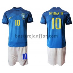 Brasilien Neymar JR 10 Barn Borta Fotbollströja 2020-2021 Kortärmad