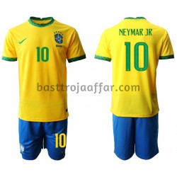 Brasilien Neymar JR 10 Barn Hemma Fotbollströja 2020-2021 Kortärmad