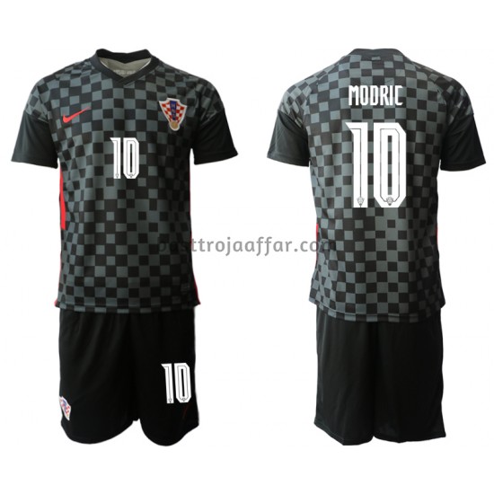 Kroatien Luka Modrić 10 Barn Borta Fotbollströja EM 2020 Kortärmad