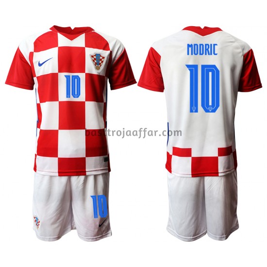 Kroatien Luka Modrić 10 Barn Hemma Fotbollströja EM 2020 Kortärmad