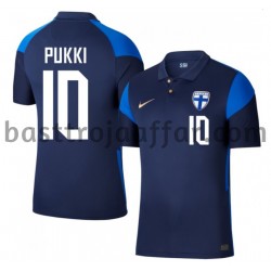 Finland Teemu Pukki 10 Borta Fotbollströja EM 2020 Kortärmad Finland Teemu Pukki 10 Borta Fotbollströja EM 2020 Kortärmad