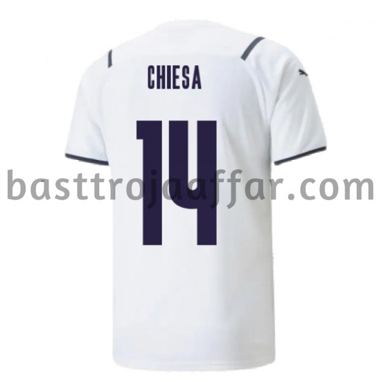 Italien Federico Chiesa 14 Borta Fotbollströja 2021-2022 Kortärmad