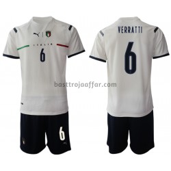 Italien Marco Verratti 6 Barn Borta Fotbollströja 2021-2022 Kortärmad