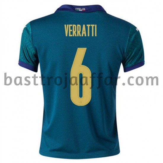 Italien Verratti 6 Tredje Fotbollströja EM 2020 Kortärmad