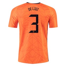 Nederländerna MATTHIJS DE LIGT 3 Hemma Fotbollströja EM 2020 Kortärmad