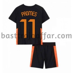 Nederländerna Quincy Promes 11 Barn Borta Fotbollströja EM 2020 Kortärmad