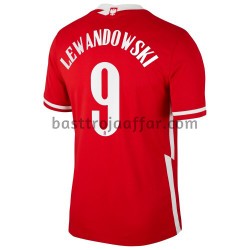 Polen Robert Lewandowski 9 Borta Fotbollströja EM 2020 Kortärmad