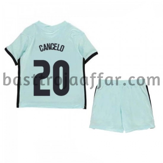 Portugal Joao Cancelo 20 Barn Borta Fotbollströja EM 2020 Kortärmad