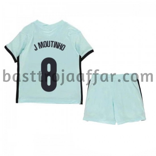 Portugal Joao Moutinho 8 Barn Borta Fotbollströja EM 2020 Kortärmad