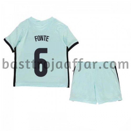 Portugal Jose Fonte 6 Barn Borta Fotbollströja EM 2020 Kortärmad