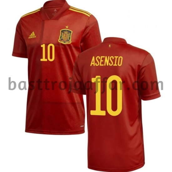 Spanien Asensio 10 Hemma Fotbollströja EM 2020 Kortärmad