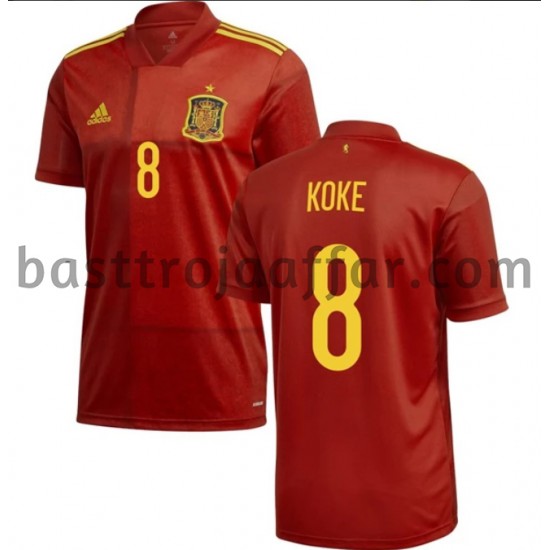 Spanien Koke 8 Hemma Fotbollströja EM 2020 Kortärmad