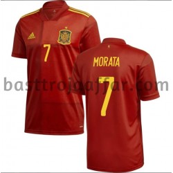 Spanien Morata 7 Hemma Fotbollströja EM 2020 Kortärmad Spanien Morata 7 Hemma Fotbollströja EM 2020 Kortärmad