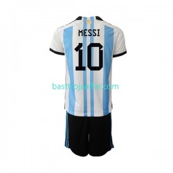 Argentina Messi 10 Barn Hemma Fotbollströja VM 2022 Kortärmad Argentina Messi 10 Barn Hemma Fotbollströja VM 2022 Kortärmad