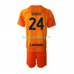Inter Milan Andre Onana 24 Målvakt Barn Fjärde Fotbollströja 2022-2023 Kortärmad Inter Milan Andre Onana 24 Målvakt Barn Fjärde Fotbollströja 2022-2023 Kortärmad