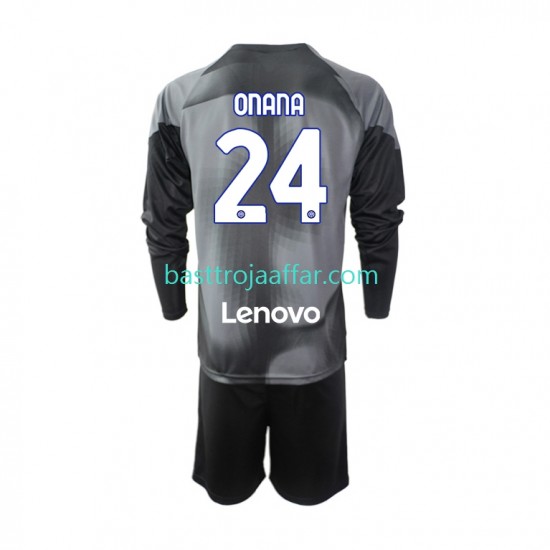 Inter Milan Andre Onana 24 Målvakt Barn Hemma Fotbollströja 2022-2023 Långärmad