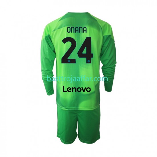 Inter Milan Andre Onana 24 Målvakt Barn Tredje Fotbollströja 2022-2023 Långärmad
