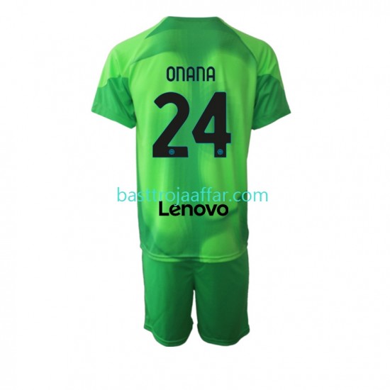 Inter Milan Andre Onana 24 Målvakt Barn Tredje Fotbollströja 2022-2023 Kortärmad