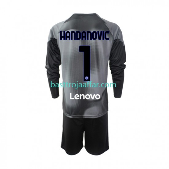 Inter Milan Samir Handanovic 1 Målvakt Barn Hemma Fotbollströja 2022-2023 Långärmad