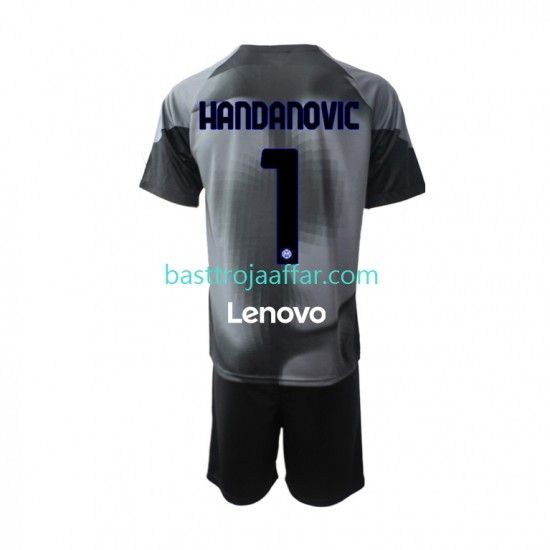 Inter Milan Samir Handanovic 1 Målvakt Barn Hemma Fotbollströja 2022-2023 Kortärmad