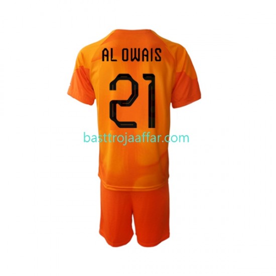 Saudiarabien Mohammed Al-Owais 21 Målvakt Barn Borta Fotbollströja VM 2022 Kortärmad