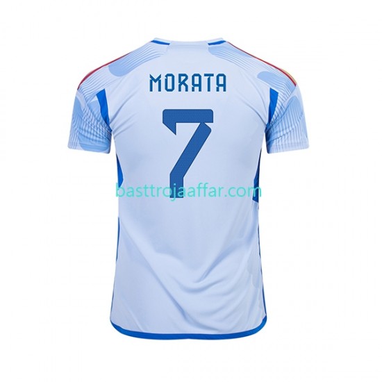 Spanien MORATA 7 Män Borta Fotbollströja VM 2022 Kortärmad