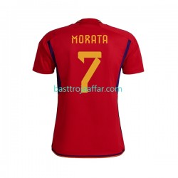 Spanien MORATA 7 Män Hemma Fotbollströja VM 2022 Kortärmad