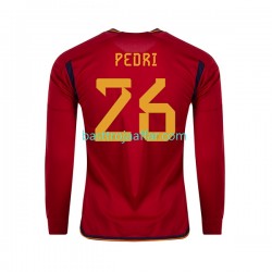 Spanien PEDRI 26 Män Hemma Fotbollströja VM 2022 Långärmad