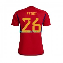 Spanien PEDRI 26 Män Hemma Fotbollströja VM 2022 Kortärmad