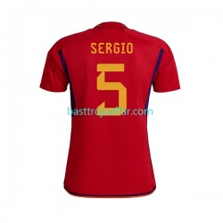 Spanien SERGIO BUSQUETS 5 Män Hemma Fotbollströja VM 2022 Kortärmad