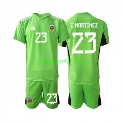 Argentina Emiliano Martinez 23 Målvakt Barn Hemma Fotbollströja VM 2022 Kortärmad Argentina Emiliano Martinez 23 Målvakt Barn Hemma Fotbollströja VM 2022 Kortärmad