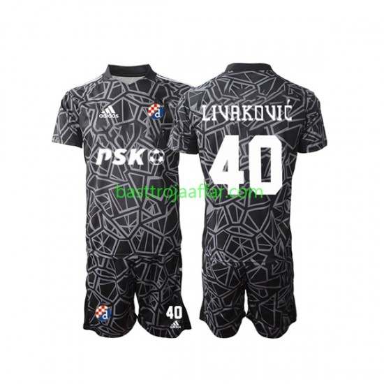 Dinamo Zagreb Livakovic 40 Målvakt Barn Hemma Fotbollströja 2022-2023 Kortärmad