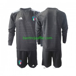 Italien Målvakt Barn Borta Fotbollströja 2023 Långärmad
