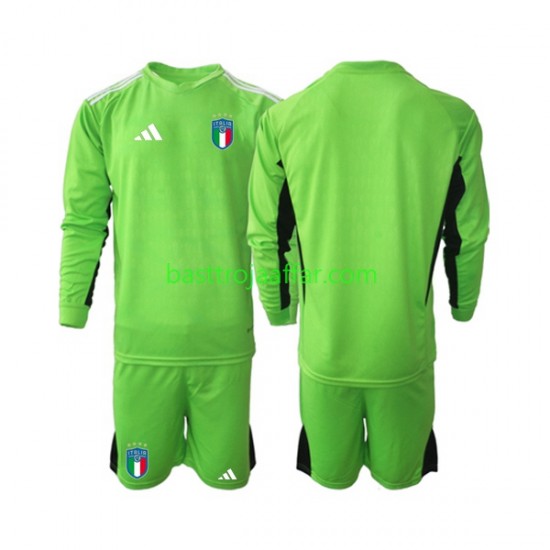 Italien Målvakt Barn Hemma Fotbollströja 2023 Långärmad