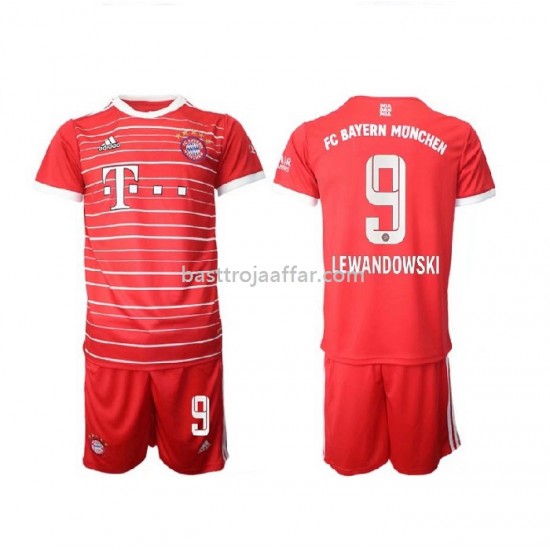 Bayern München Lewandowski 9 Barn Hemma Fotbollströja 2022/23 Kortärmad