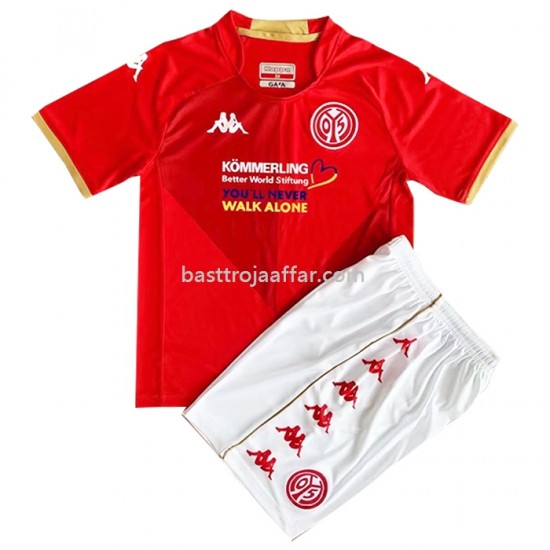 Mainz 5 Barn Hemma Fotbollströja 2022/23 Kortärmad
