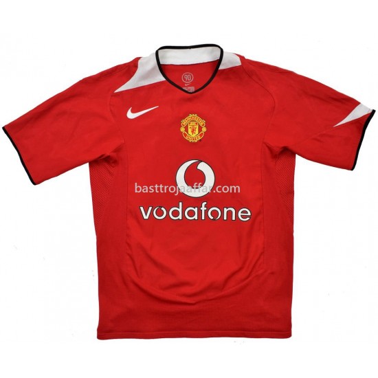 Manchester United Hemma Fotbollströja 2004-2006 Kortärmad