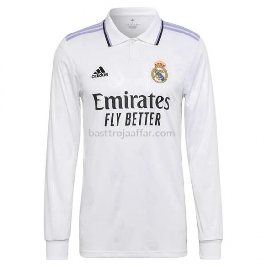 Real Madrid Hemma Fotbollströja 2022/23 Långärmad