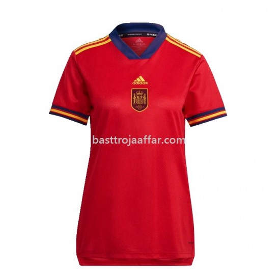 Spanien Dam Hemma Fotbollströja 2022 Kortärmad