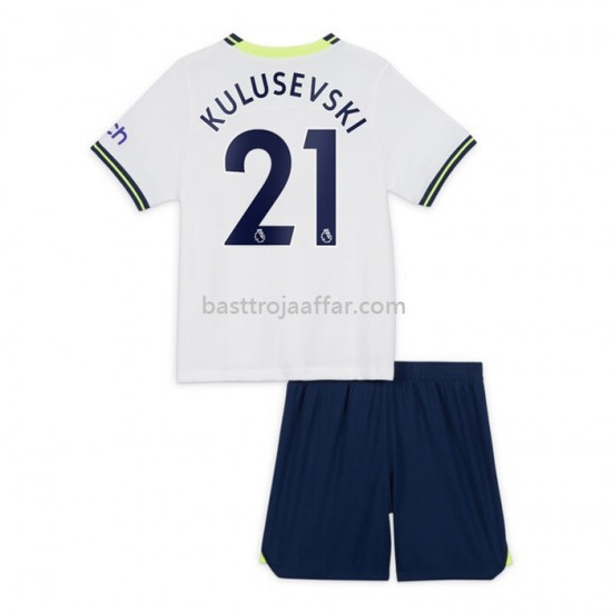Tottenham Hotspur Dejan Kulusevski 21 Barn Hemma Fotbollströja 2022/23 Kortärmad
