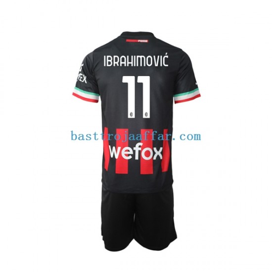 AC Milan Ibrahimović 11 Barn Hemma Fotbollströja 2022-2023 Kortärmad