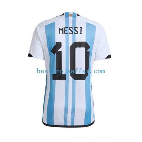 Argentina Lionel Messi 10 Män Hemma Fotbollströja VM 2022 Kortärmad