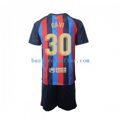 FC Barcelona Gavi 30 Barn Hemma Fotbollströja 2022-2023 Kortärmad