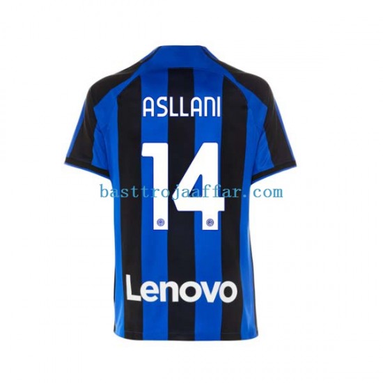 Inter Milan Kristjan Asllani 14 Män Hemma Fotbollströja 2022-2023 Kortärmad