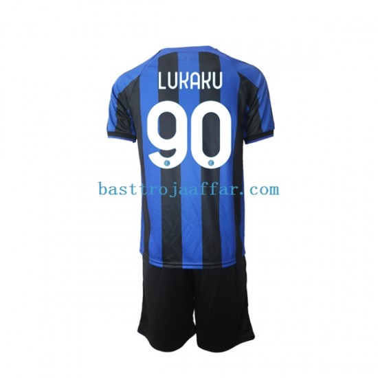 Inter Milan Romelu Lukaku 90 Barn Hemma Fotbollströja 2022-2023 Kortärmad