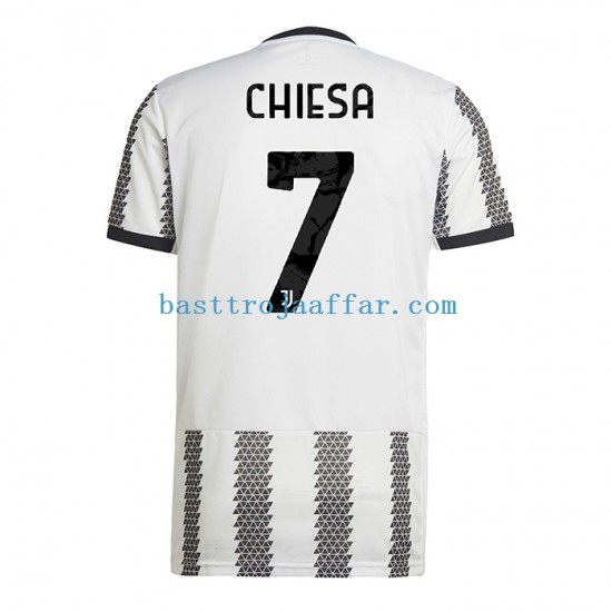 Juventus Chiesa 7 Män Hemma Fotbollströja 2022-2023 Kortärmad