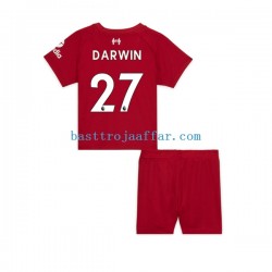 Liverpool Darwin Nunez 27 Barn Hemma Fotbollströja 2022-2023 Kortärmad