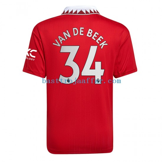 Manchester United Donny van de Beek 34 Män Hemma Fotbollströja 2022-2023 Kortärmad