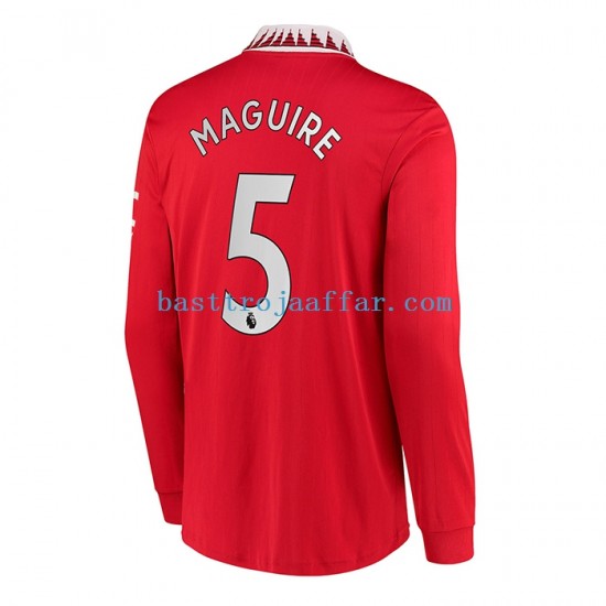 Manchester United Harry Maguire 5 Män Hemma Fotbollströja 2022-2023 Långärmad