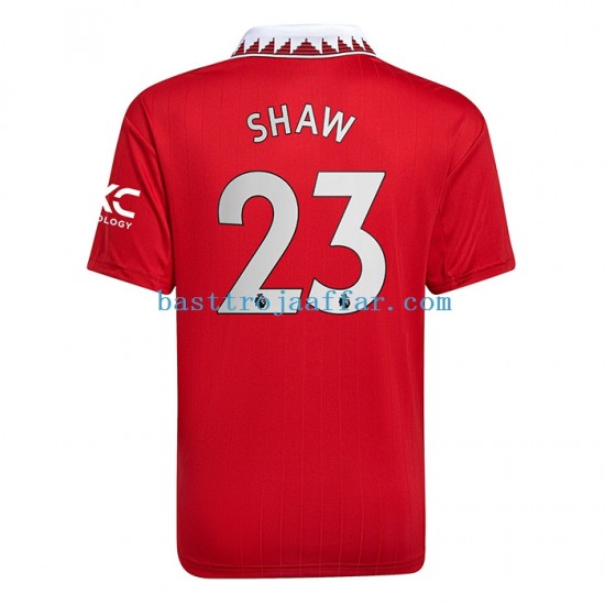 Manchester United Luke Shaw 23 Män Hemma Fotbollströja 2022-2023 Kortärmad